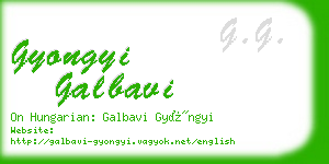 gyongyi galbavi business card